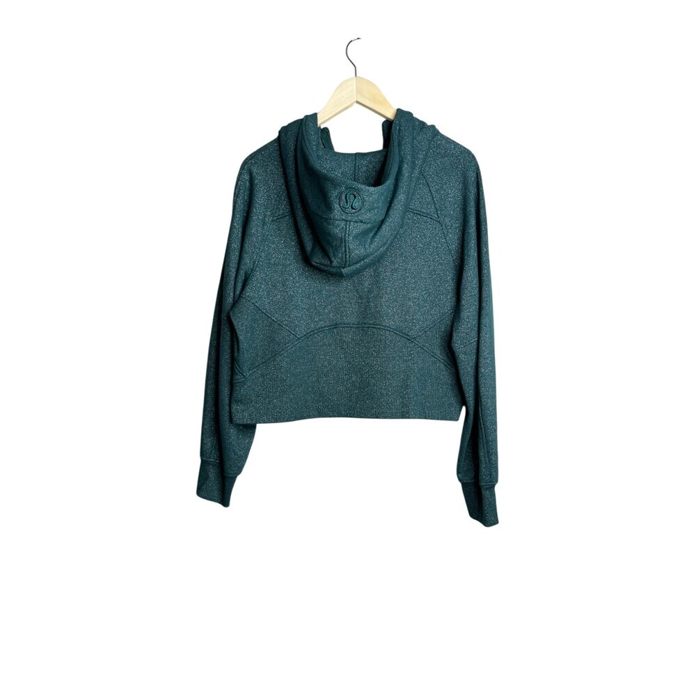 Lululemon Scuba Oversized Half Zip Hoodie Spark Storm Teal M/L Metallic Rare - Picture 4 of 7